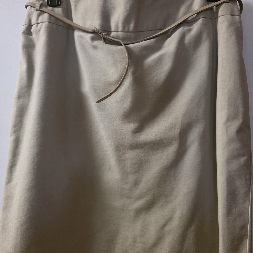 Elegant Tan Women's Knee Length Skirt